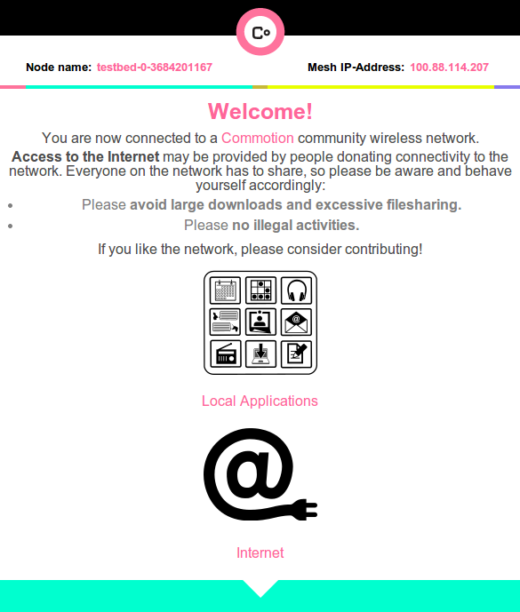 Commotion Welcome Page